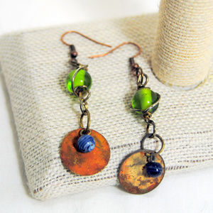 Upcycled Earrings Jewelry Parts Metal Assemblage